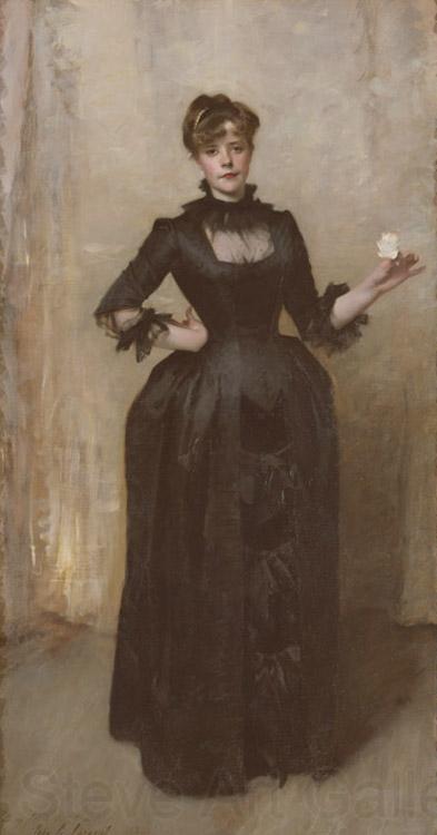 John Singer Sargent Lady With the Rose(Charlotte Louise Burckhardt 1862-1892) (mk18) Norge oil painting art